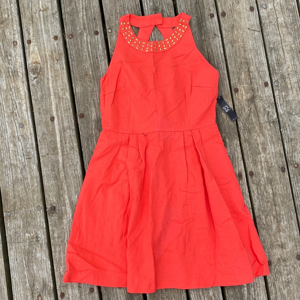 Coral studded dress NWT